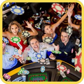 Ilustrasi pemain menikmati hiburan sports dan casino dengan smartphone di Indonesia